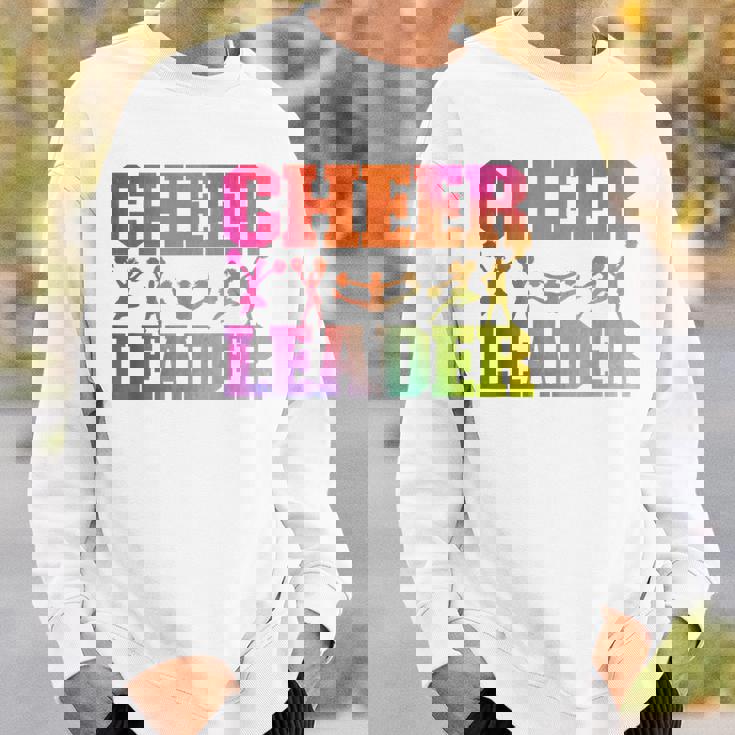 チア チアリーディング 水彩 レインボー チアリーダー スウェットシャツ 彼への贈り物