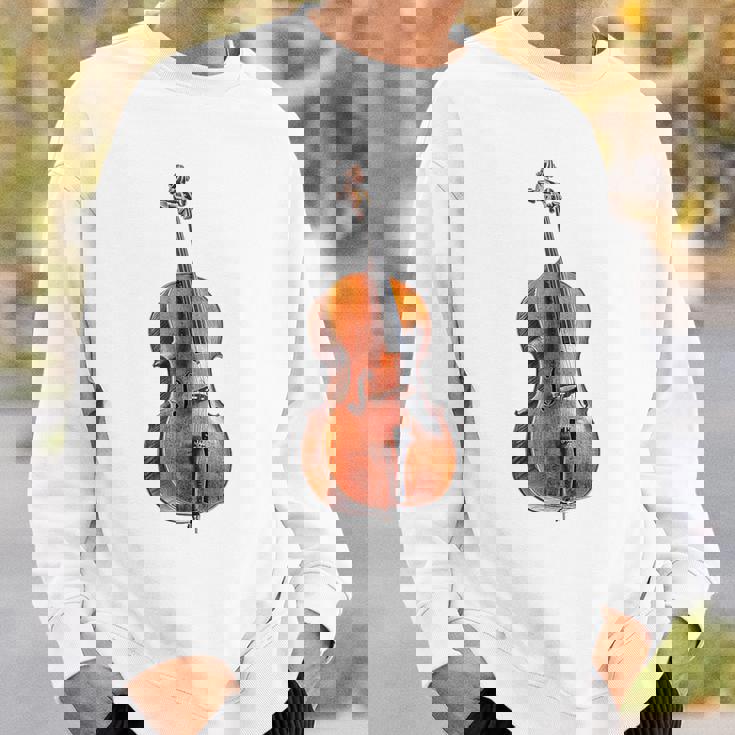 チェロ 楽器 モチーフ アート チェロ スウェットシャツ 彼への贈り物