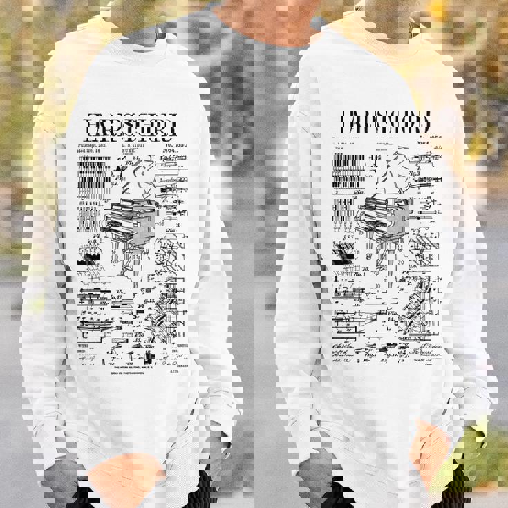 チェンバロ奏者 ヴィンテージ 特許 鍵盤 楽器 長袖tシャツ スウェットシャツ 彼への贈り物