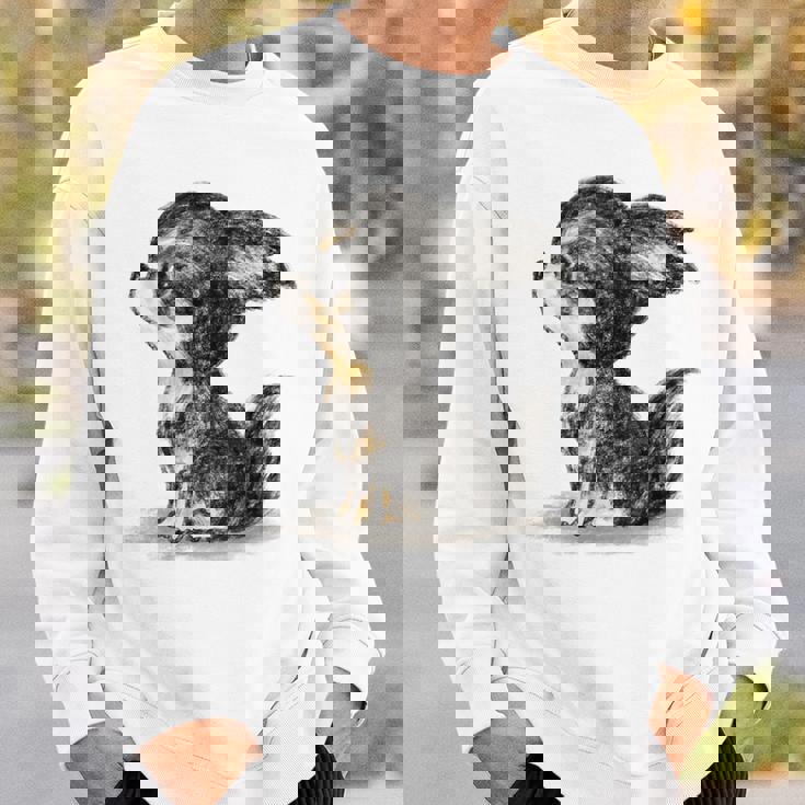 チワワ 犬 かわいい いぬ 子犬 ペット イラスト スウェットシャツ 彼への贈り物