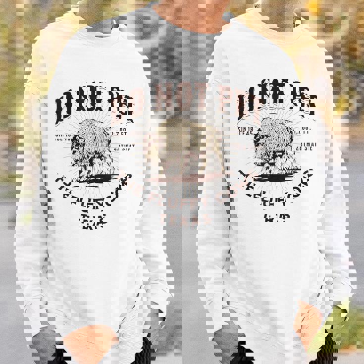 テキサス・ドント・ペット・ザ・フワッフィー・カウズ・ファニー・バイソン スウェットシャツ 彼への贈り物