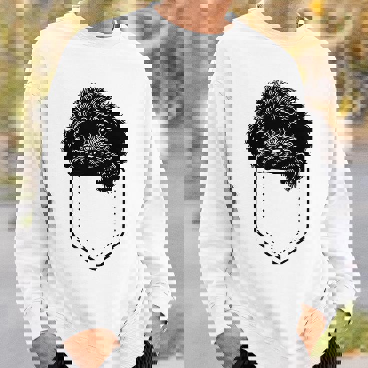 トイプードルのポケット スウェットシャツ 彼への贈り物