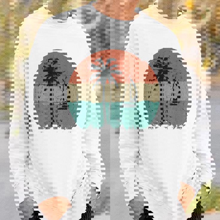 トロピカル ビーチ ヤシの木 ヴィンテージ レトロ 70年代 80年代 航海 スウェットシャツ 彼への贈り物