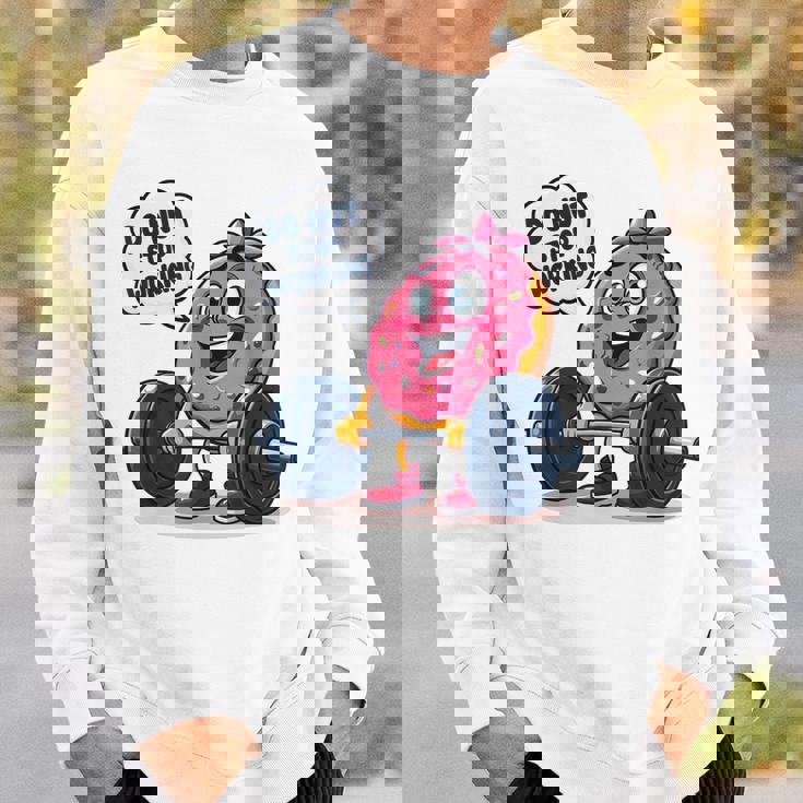 ドーナツストップワーキング ドーナツ ジム ワークアウト ウェイトリフティング 面白い スウェットシャツ 彼への贈り物