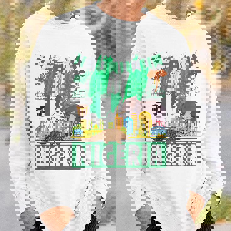 ナイジェリアの服のアイデア キッズ&ノベルティ ナイジェリア国旗 スウェットシャツ 彼への贈り物