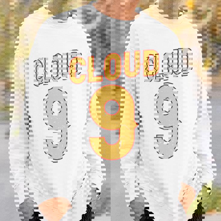 ナイス イエロー オレンジ クラウド 9 コスチューム 男女兼用 長袖tシャツ スウェットシャツ 彼への贈り物