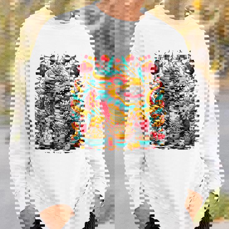 ニューイヤードラゴン ジョイフルドラゴン 旧正月のお祭り スウェットシャツ 彼への贈り物