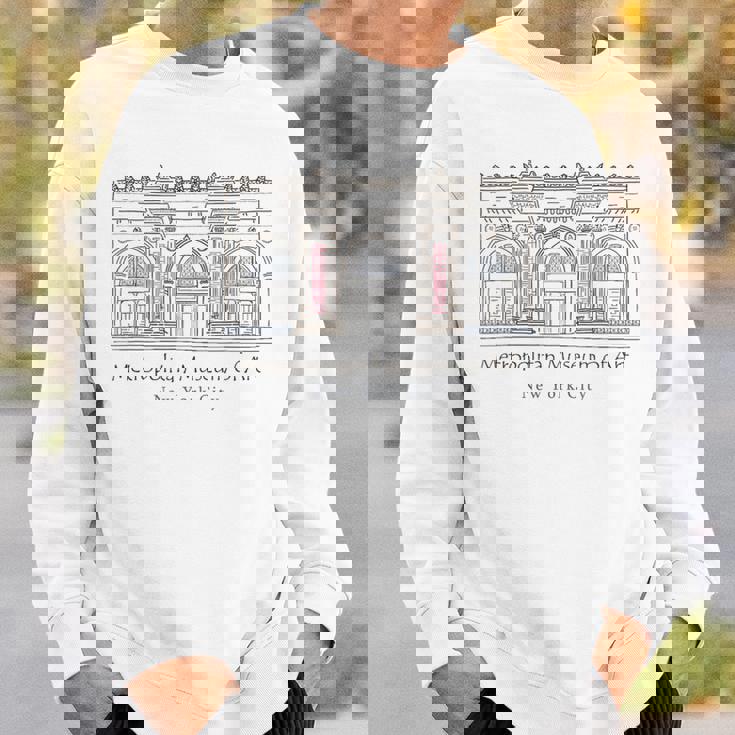 ニューヨーク、メトロポリタン美術館、アメリカ、手描き スウェットシャツ 彼への贈り物