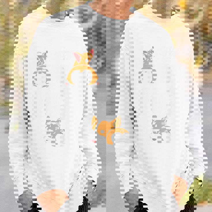 バックプリント ノッシン お尻 犬 かわいい コーギー スウェットシャツ 彼への贈り物