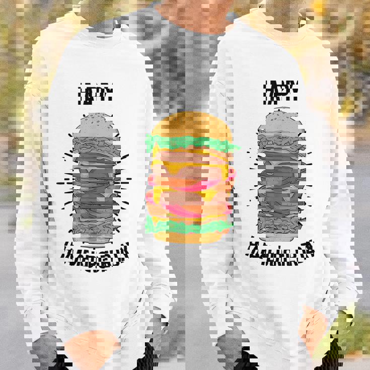 ノベルティ ハンバーガーデー フローズン加工 ミール愛好家 フライドポテト スウェットシャツ 彼への贈り物