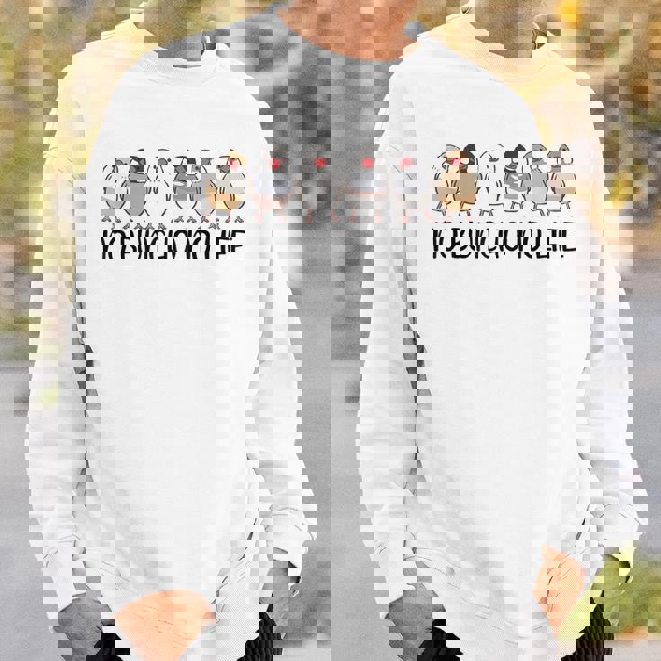 ノーブンチョウノーライフ 鳥好き 文鳥好き 文鳥の飼い主 おもしろ 可愛い ブンチョウ 文鳥 スウェットシャツ 彼への贈り物