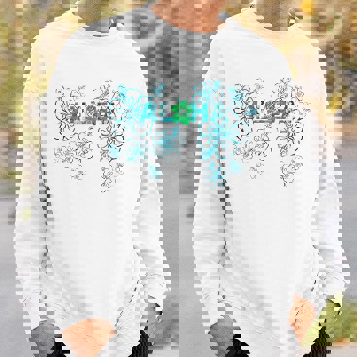 ハイビスカス アロハ ハワイ メレ カリキマカ オアフマウイ マハロラブ 長袖tシャツ スウェットシャツ 彼への贈り物