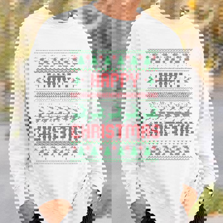ハッピークリスマス、アグリークリスマス スウェットシャツ 彼への贈り物
