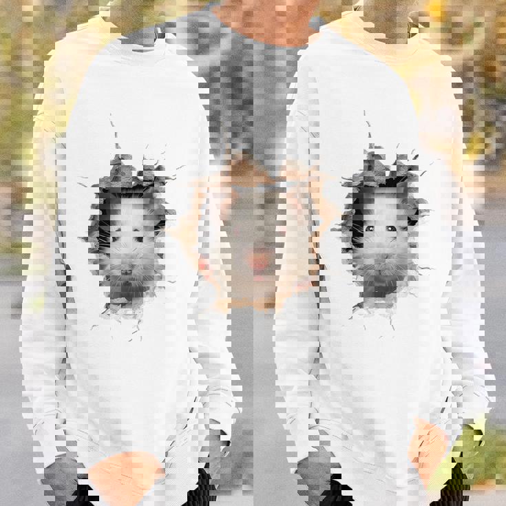 ハムスター アニマルプリント グラフィック ポートレート 顔 ハムスター スウェットシャツ 彼への贈り物