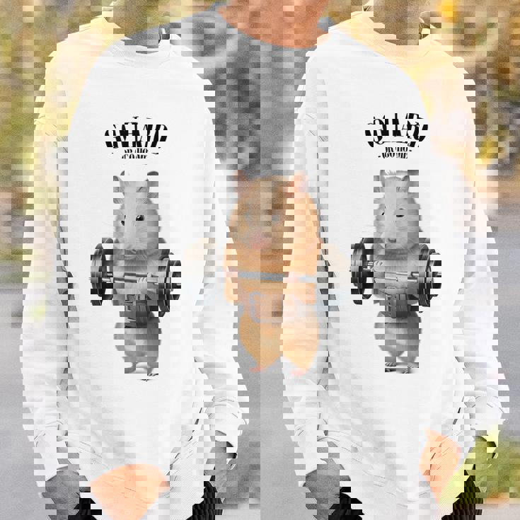 ハムスター ウェイトリフティング フィットネスジム スウェットシャツ 彼への贈り物