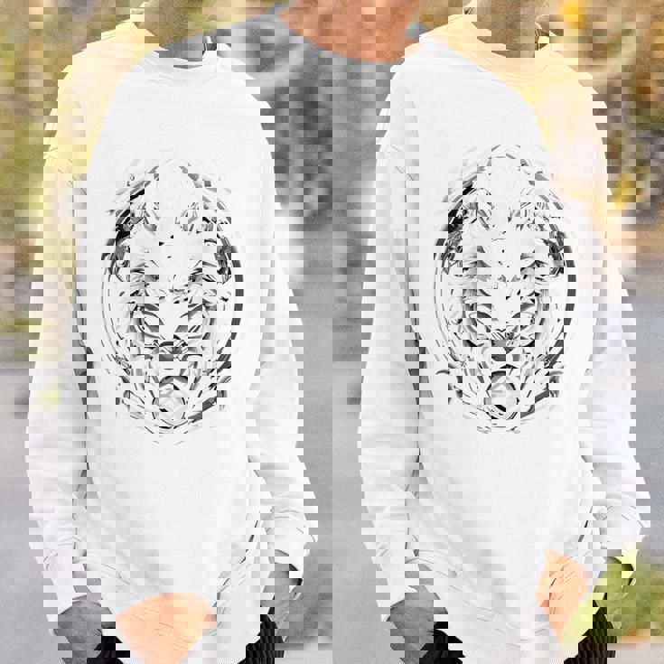 ハロウィンコスチューム ホワイトウルフ ギリシャ神話 バックプリント スウェットシャツ 彼への贈り物