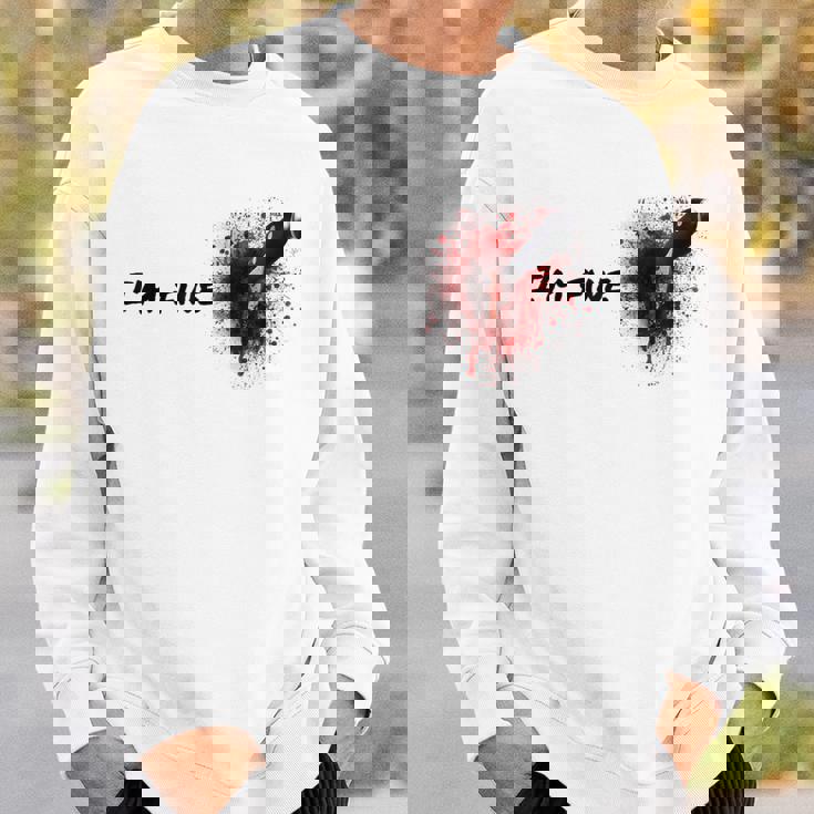 ハロウィンホラー血染み傷＆血傷元気です スウェットシャツ 彼への贈り物