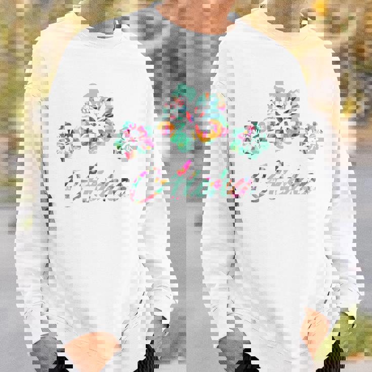 ハワイ アロハ ハワイアン ハイビスカス フラワー ハワイ サーファー 長袖tシャツ スウェットシャツ 彼への贈り物