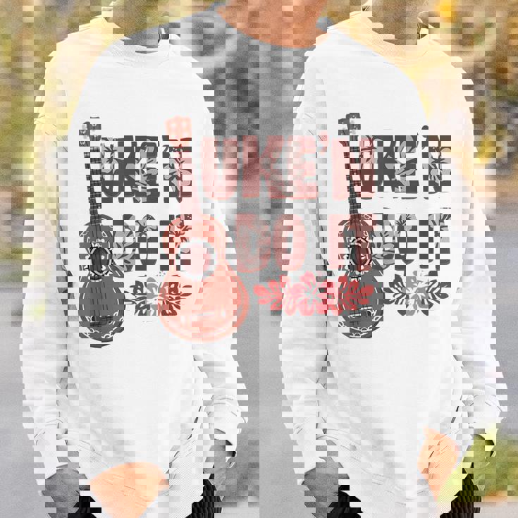 ハワイアンウクレレ ウケアンドドゥイットフラワー スウェットシャツ 彼への贈り物