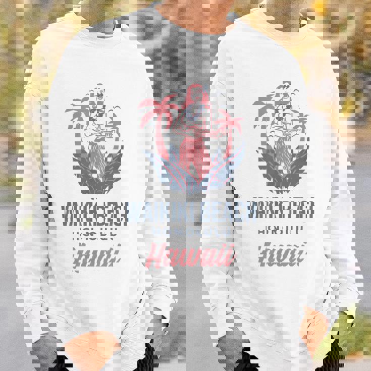 ハワイホノルルのワイキキビーチ スウェットシャツ 彼への贈り物