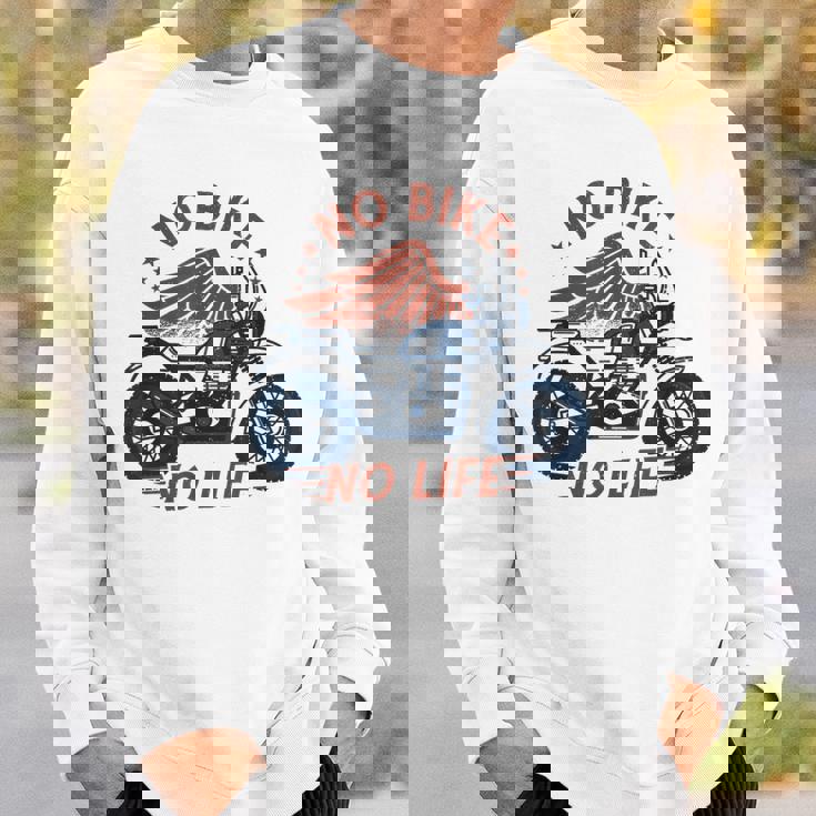 バイク 面白tシャツ No Bike No Life メンズ オートバイ モーターサイクル おもしろ ツーリング 服 スウェットシャツ 彼への贈り物