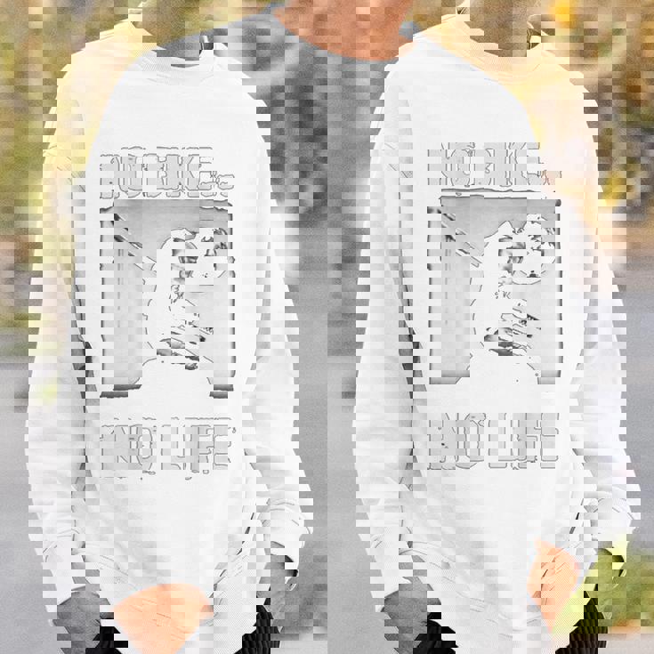 バイク愛好家とバイカーズノーバイクノーライフ背中 スウェットシャツ 彼への贈り物