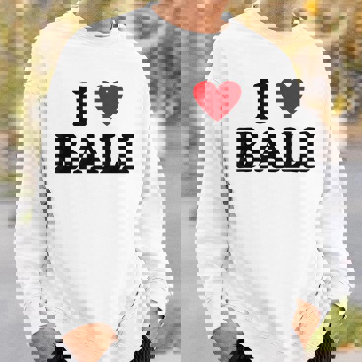 バケーションアイランドハート-ファニーアイラブバリ スウェットシャツ 彼への贈り物