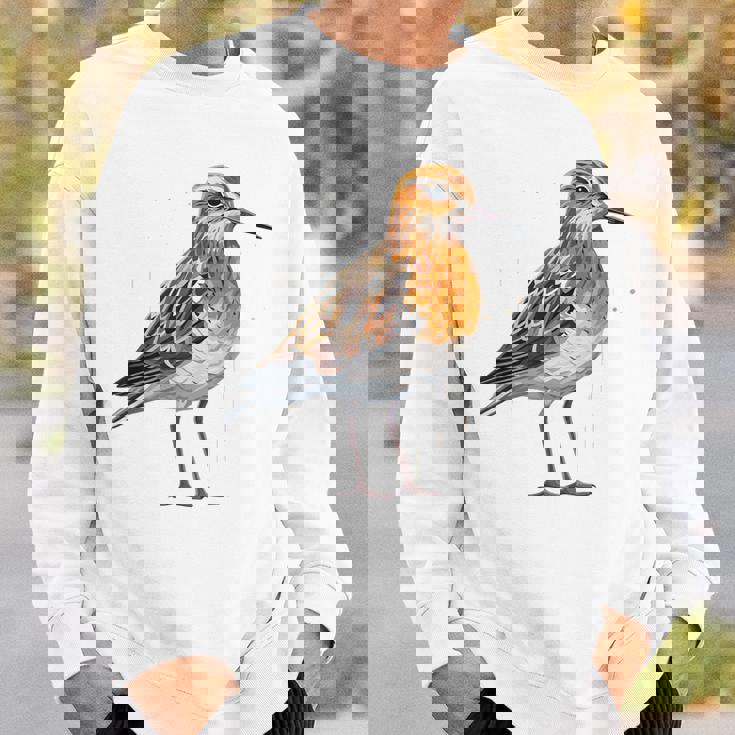 バフブレストのサンドパイパー幾何学模様のパッテンアート、かわいい鳥好き。 スウェットシャツ 彼への贈り物