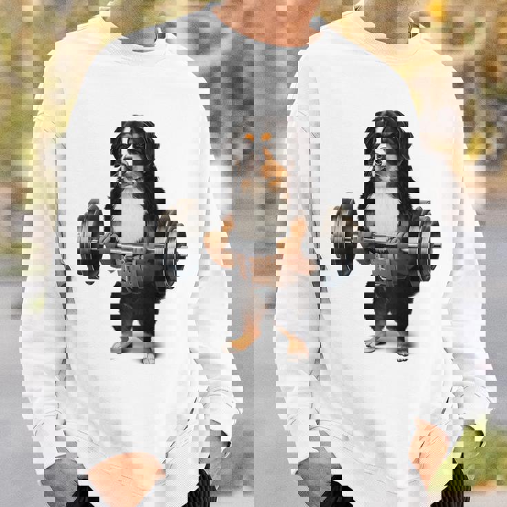 バーニーズマウンテンドッグ ウェイトリフティング フィットネスジム スウェットシャツ 彼への贈り物