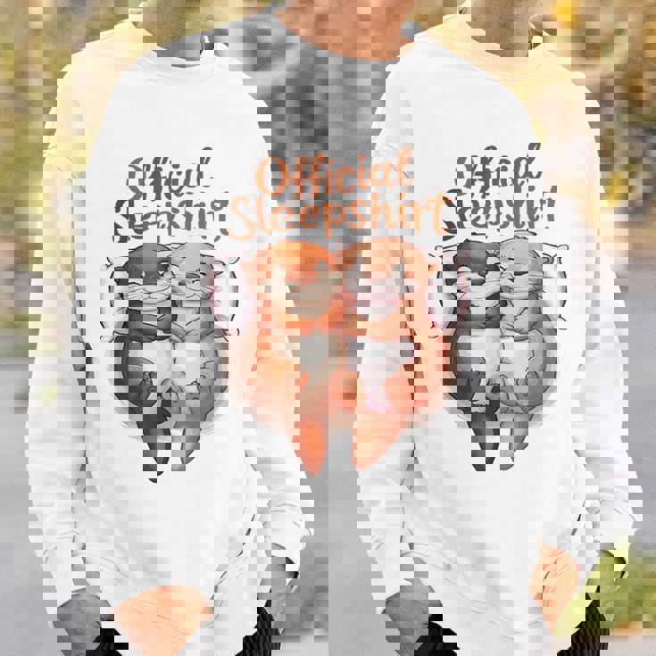 パジャマ バレンタイン カワウソ ラブ スウェットシャツ 彼への贈り物