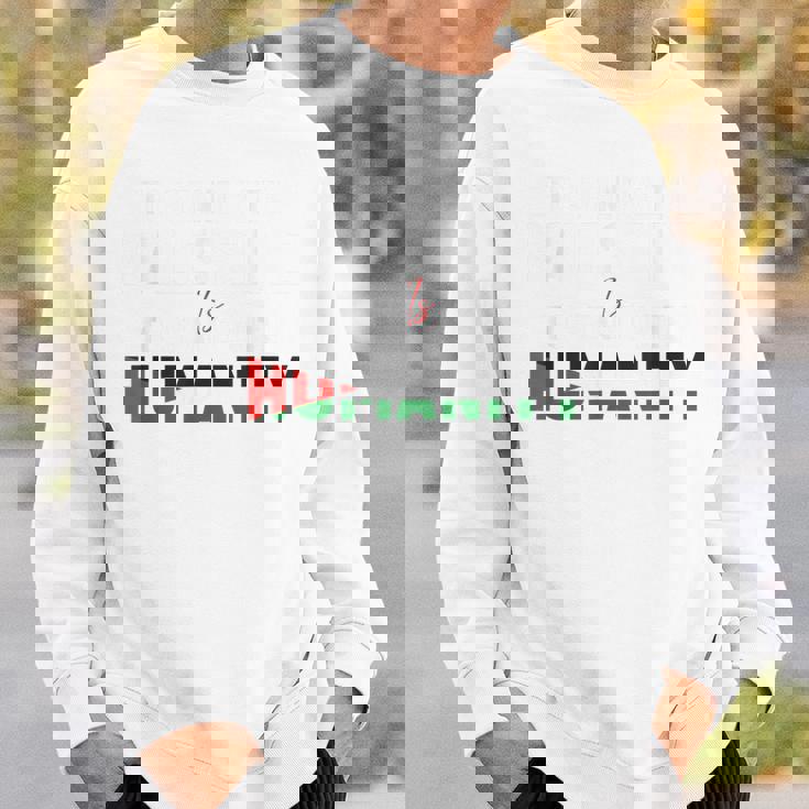 パレスチナと共に立つことは、人類のないガザに立ち向かうこと。 スウェットシャツ 彼への贈り物