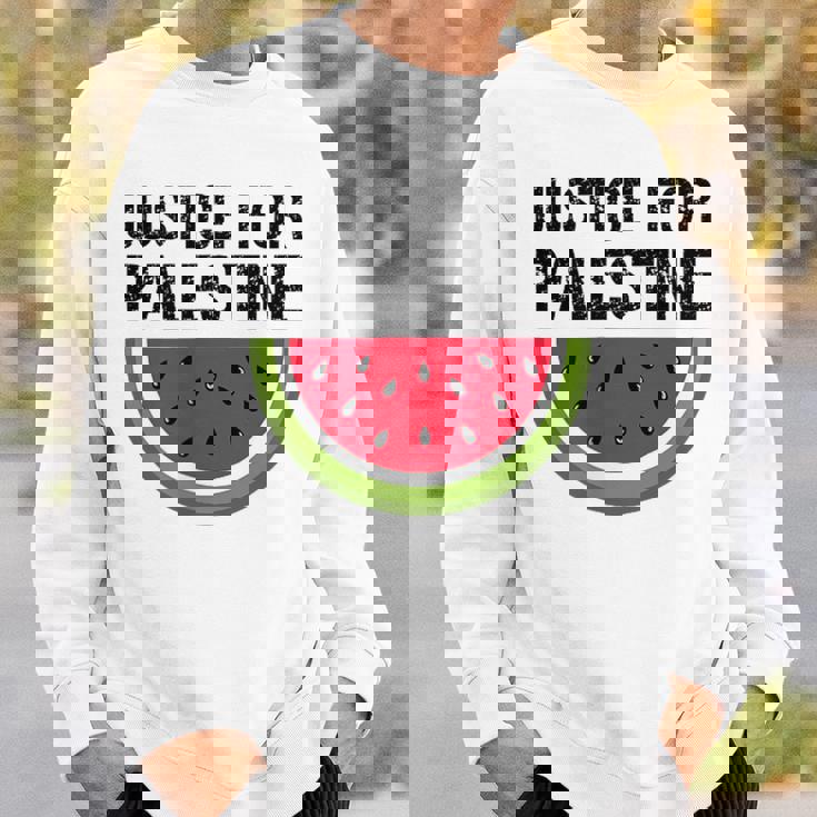 パレスチナの正義 スイカ 国旗 パレスチナ人 スウェットシャツ 彼への贈り物