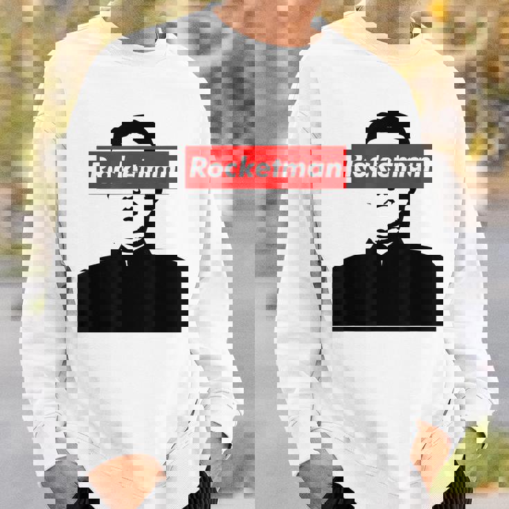 パロディ Kim Jung Un Rocketman ボックスロゴtシャツ スウェットシャツ 彼への贈り物