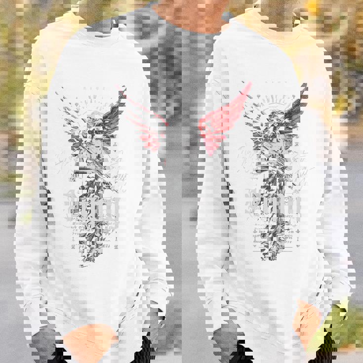 ヒップホップ ヴィンテージ エッジー アーバン Y2k バックプリント ストリートウェア エンジェル スウェットシャツ 彼への贈り物