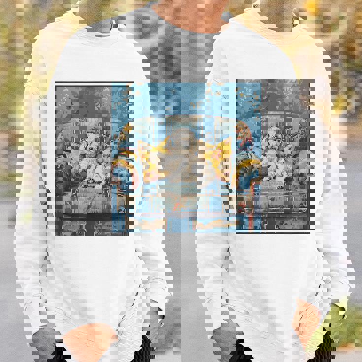 ビション・フリーゼ 音楽愛好家 絵画 犬 スウェットシャツ 彼への贈り物