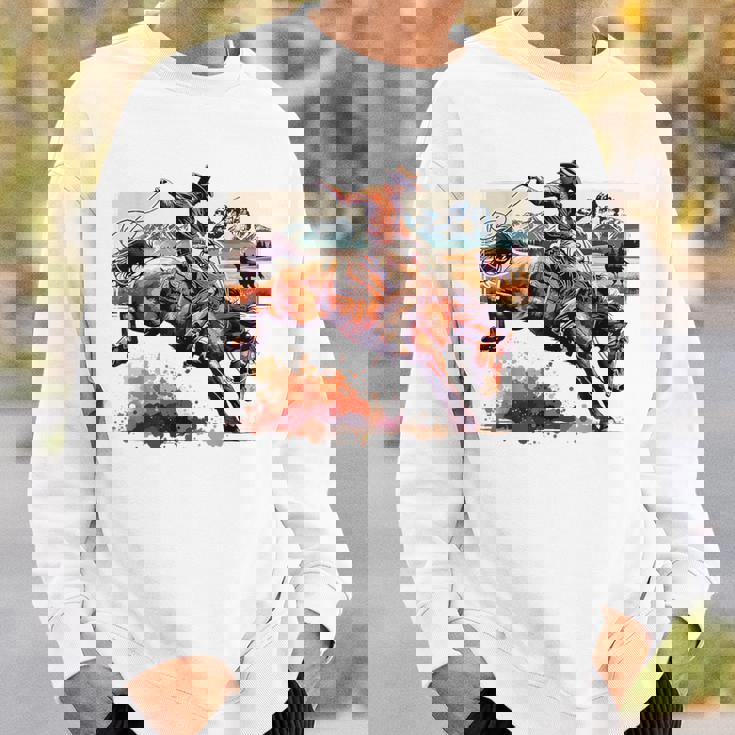 ビンテージ カウボーイ ロデオ ブロンコ ウエスタン 乗馬 カントリー メンズ スウェットシャツ 彼への贈り物