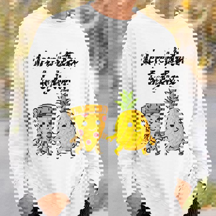 ピザハワイパイナップルピザイートピザ＆パイナップル スウェットシャツ 彼への贈り物