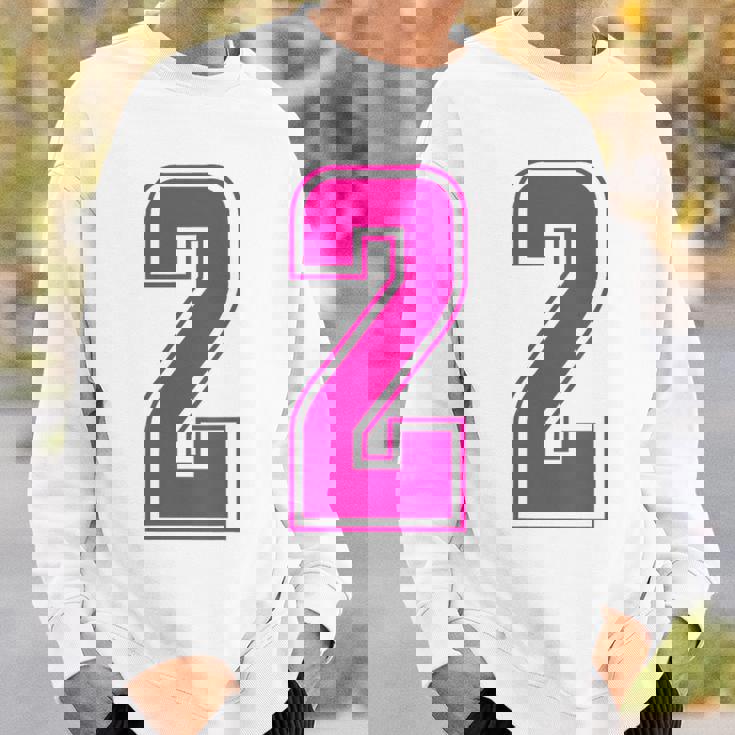 ピンク色背番号 2 チーム短大スポーツピンク色背番号付きユニフォーム スウェットシャツ 彼への贈り物