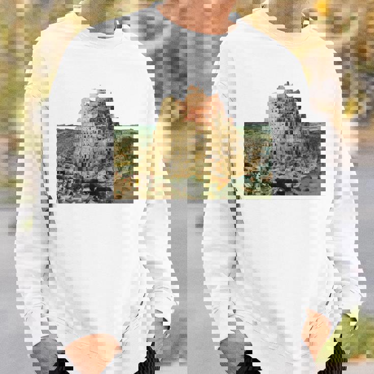 ピーテル・ブリューゲルによるバベルの塔 1563 長袖tシャツ スウェットシャツ 彼への贈り物