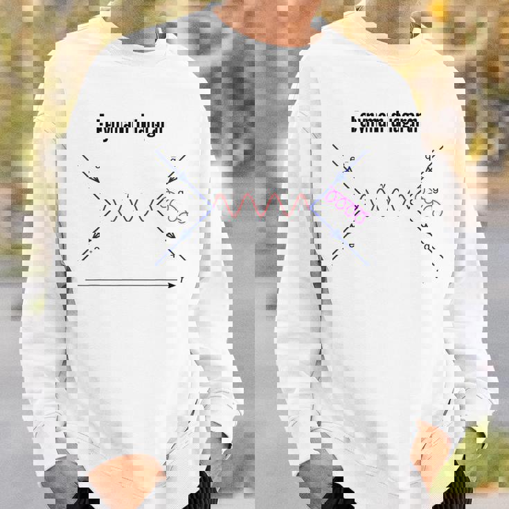 ファインマン図 物理学 量子野外物理学 スウェットシャツ 彼への贈り物