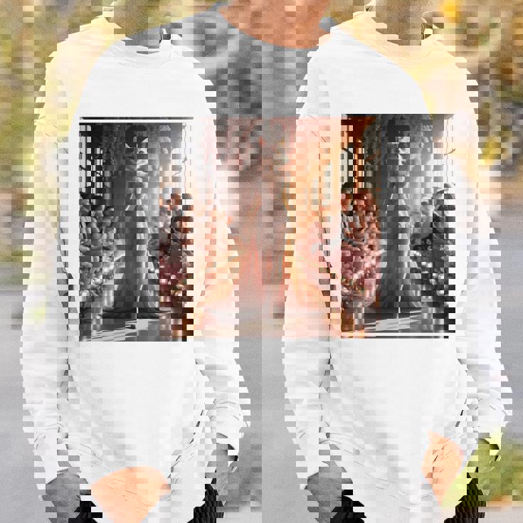 ファンタジー表彰台 美しい猫 長袖tシャツ スウェットシャツ 彼への贈り物