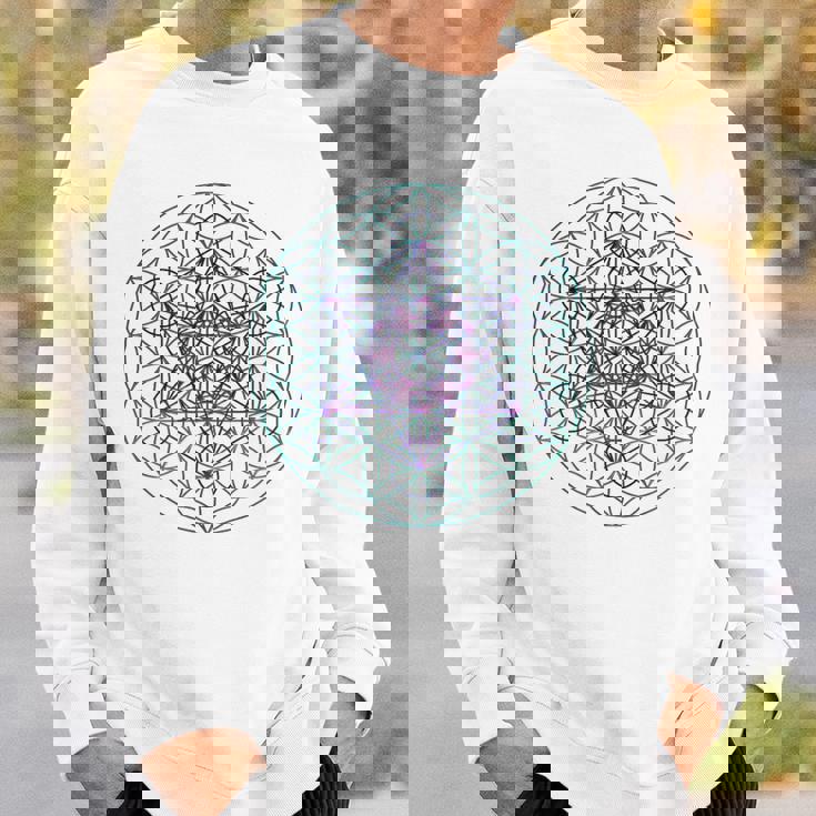 フラワーオブライフ メタトロンキューブ1シンボルtシャツ スウェットシャツ 彼への贈り物