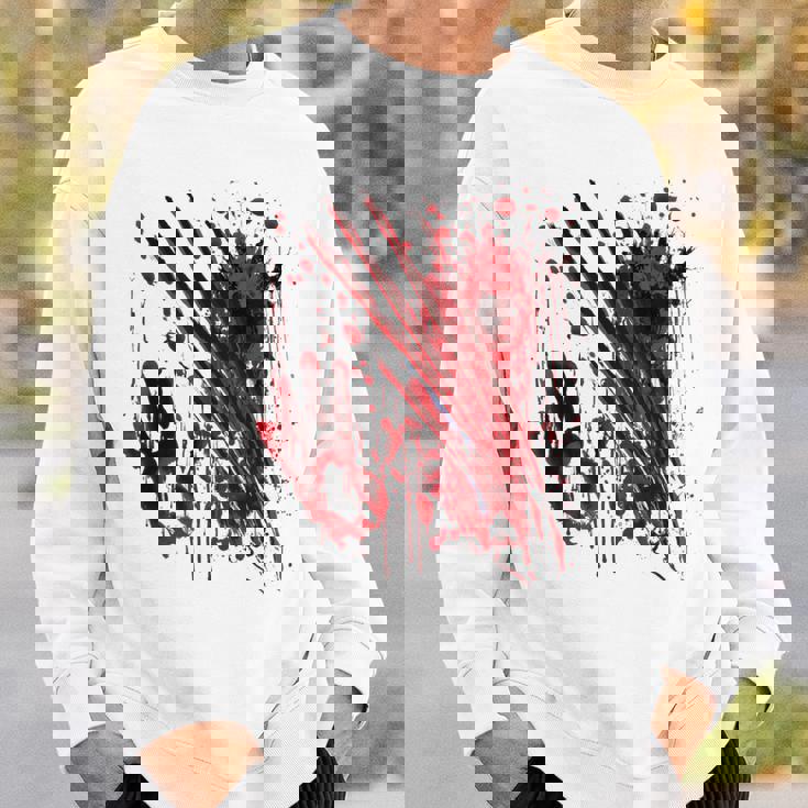 ブラッドシャツ ブラッディスプラッター ハロウィン 血 ステンド グラフィック スウェットシャツ 彼への贈り物