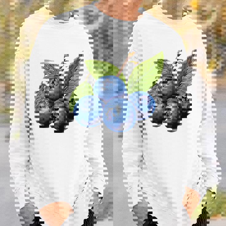 ブルーベリー愛好家のためのブルーベリーデザイン スウェットシャツ 彼への贈り物