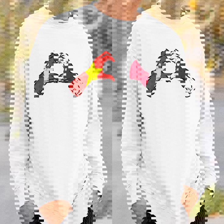 ベトナム日本国旗 ベトナムの日本のハート スウェットシャツ 彼への贈り物