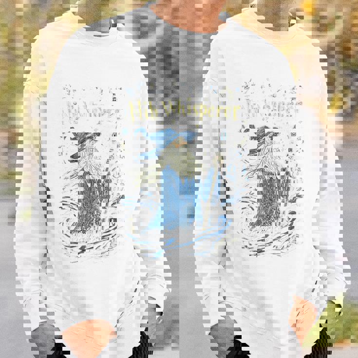 ペン先 ウィスパラー デザイン 面白い 魔法使い インク 描画 美学 長袖tシャツ スウェットシャツ 彼への贈り物