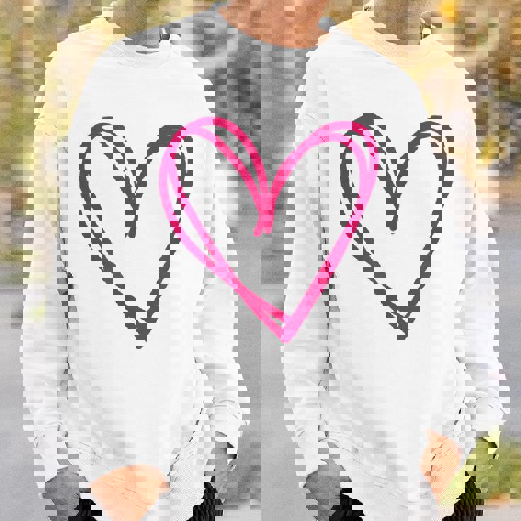 ホットピンクハート スウェットシャツ 彼への贈り物