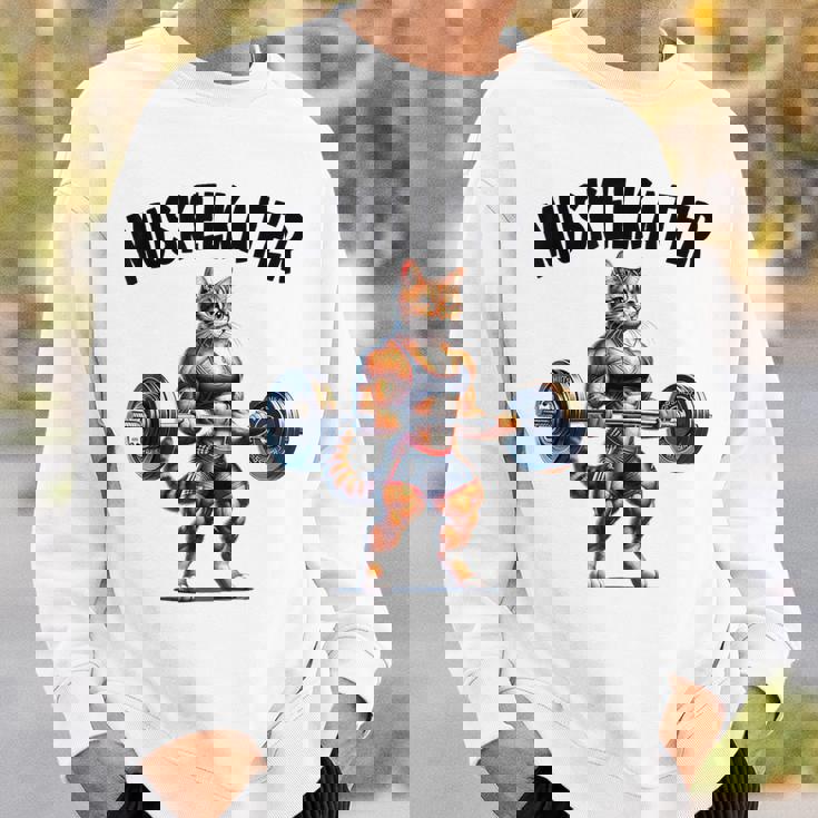 ボディービルダーのためのベアバーベルデザイン ボディービル スウェットシャツ 彼への贈り物