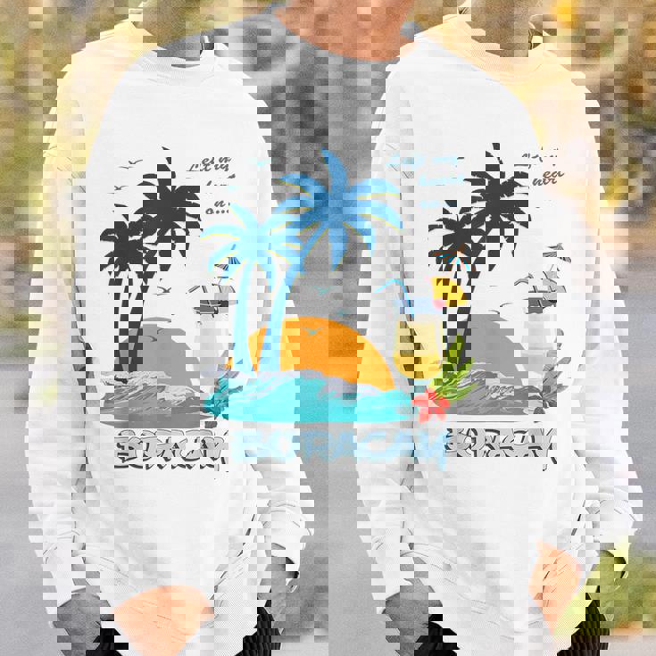 ボラカイ島 ヤシの木 日没 花 フィリピン ビーチ カクテル パラワン島 東南アジア 海鳥 島 贈り物 海 お土産 セブ スウェットシャツ 彼への贈り物