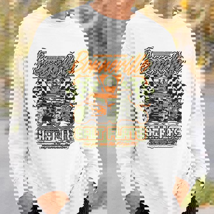 ボンネビル ソルト フラッツ ヴィンテージ レトロ ホットロッド レースカー スウェットシャツ 彼への贈り物